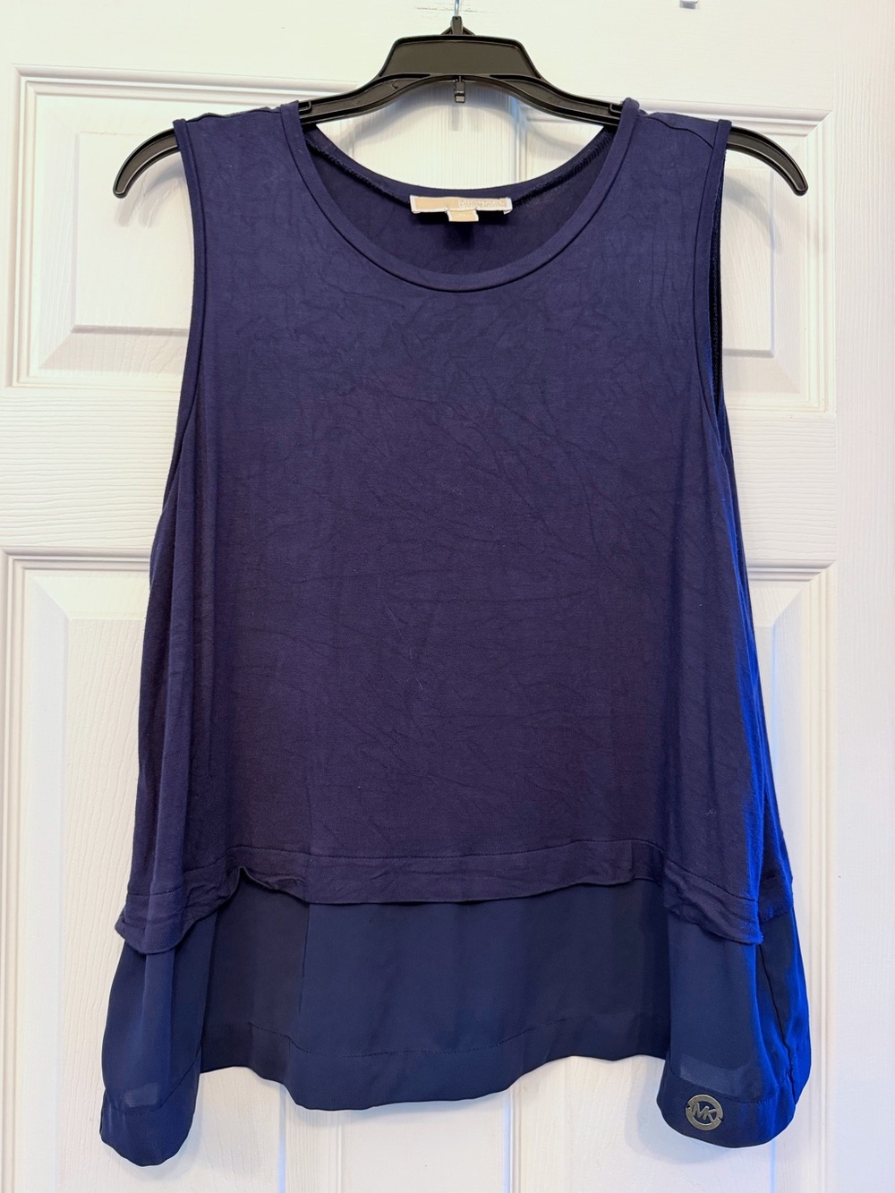 Michael Kors Navy Layered Sleeveless Tank